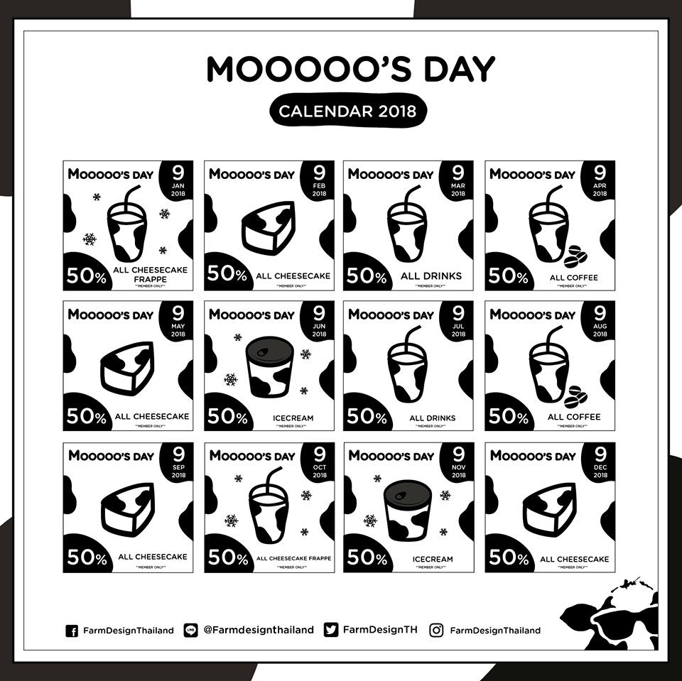 Moooo's Day calender